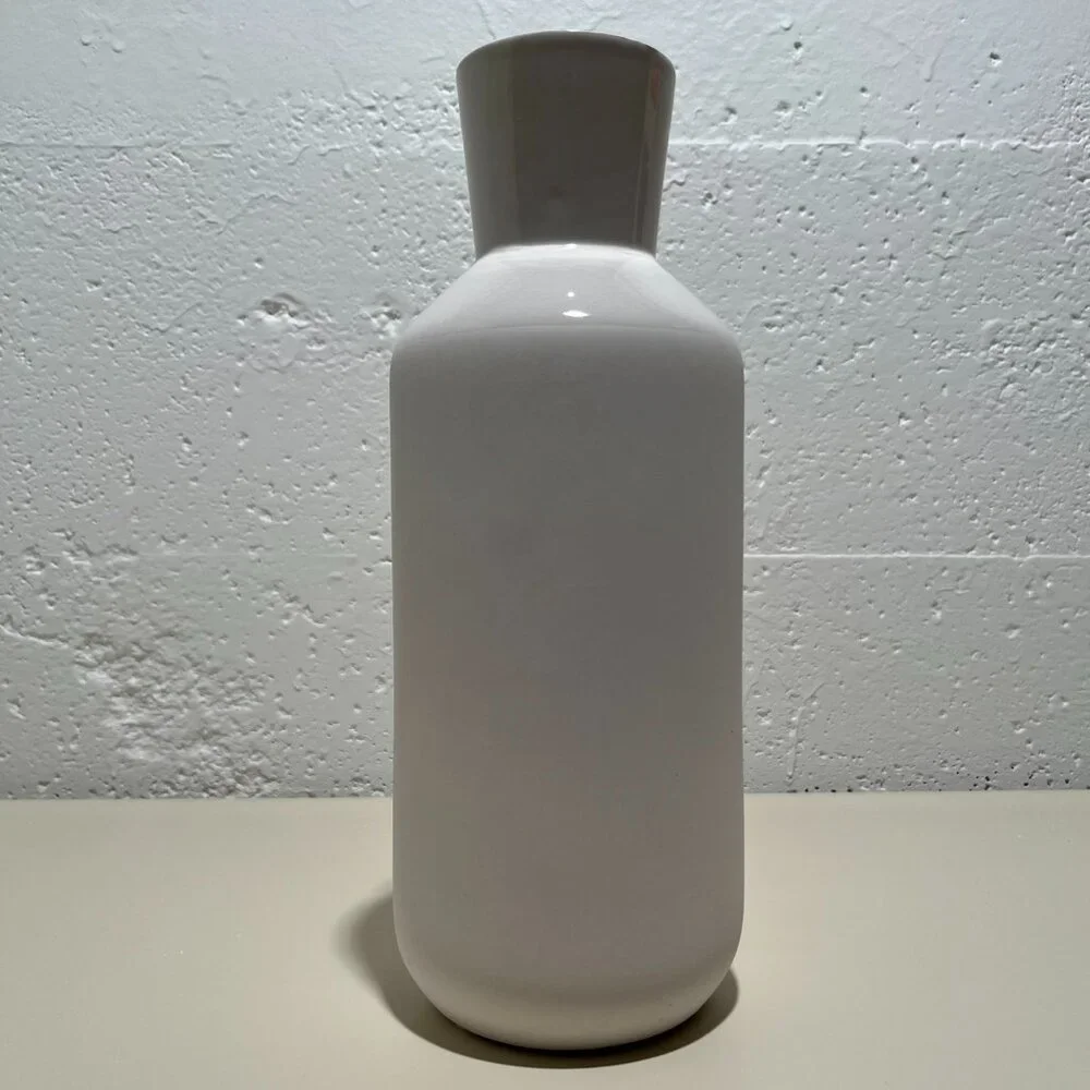 White Stoneware Decorative Vase